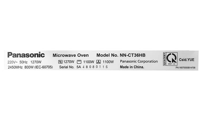 Lò vi sóng Panasonic NN-CT36HBYUE